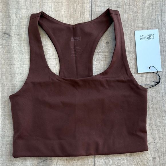 Girlfriend collective Paloma Sports Bra in cafe - Picture 1 of 5